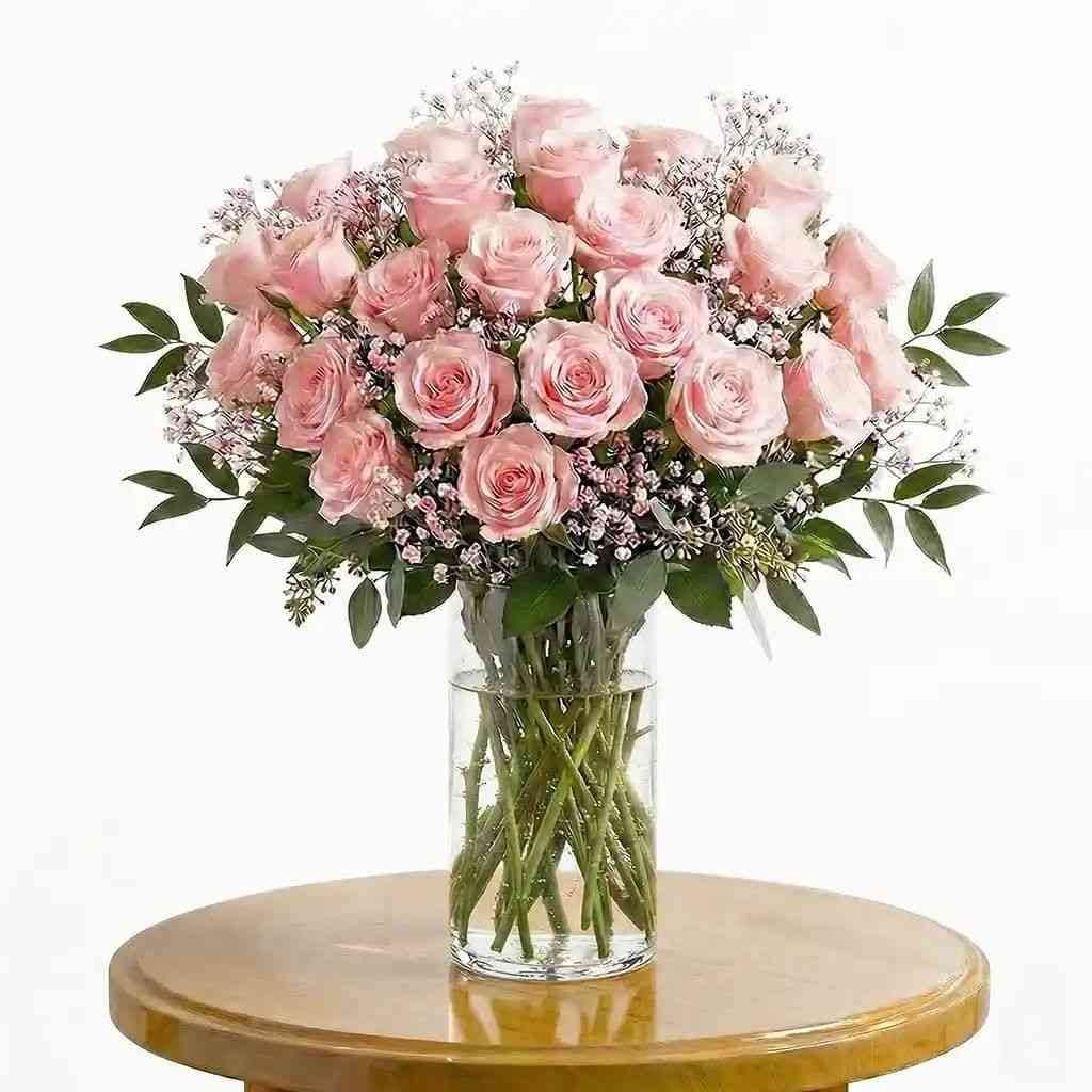 24 Pink Roses